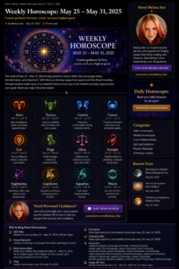 Weekly horoscope June 22–28 2026 for all zodiac signs with cosmic zodiac wheel and purple spiritual energy